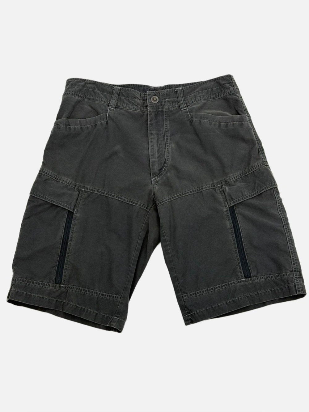 KÜHL Vintage Patina Dye Cargo Shorts Gray Size 32 Outdoor Hiking